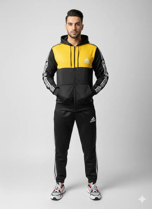 Winter Panel Tracksuit"Black's Yellow"