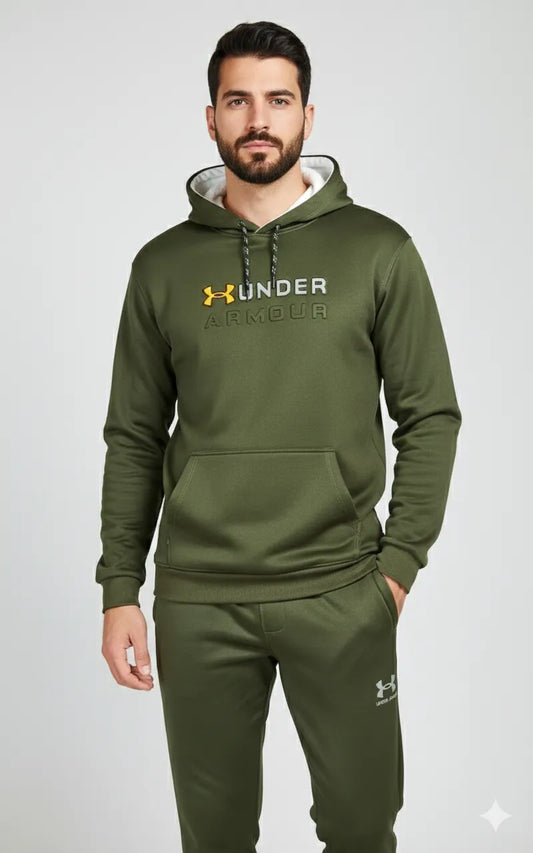 Winter Hoodie Tracksuit Olive Green